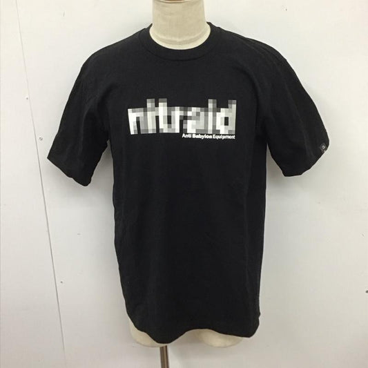 ナイトレイド nitraid Tシャツ 半袖 半袖カットソー プリントTシャツ クルーネックカットソー L プリント 黒 / ブラック /  メンズ USED 古着 中古 10122979