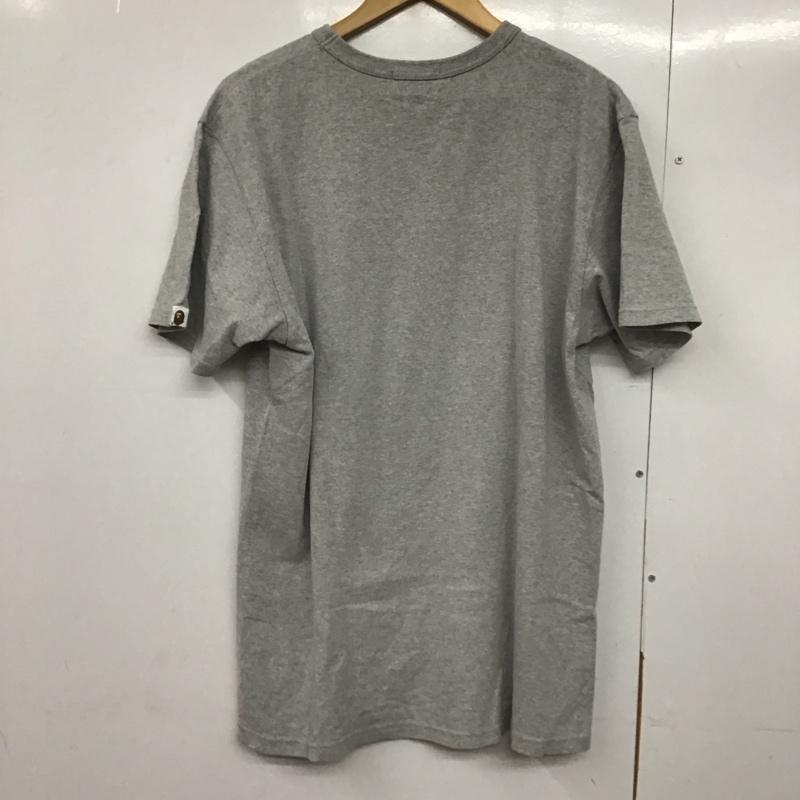 ベイプ BAPE Tシャツ 半袖 半袖カットソー プリントTシャツ クルーネックカットソー L プリント 灰 / グレー /  メンズ USED 古着 中古 10142627
