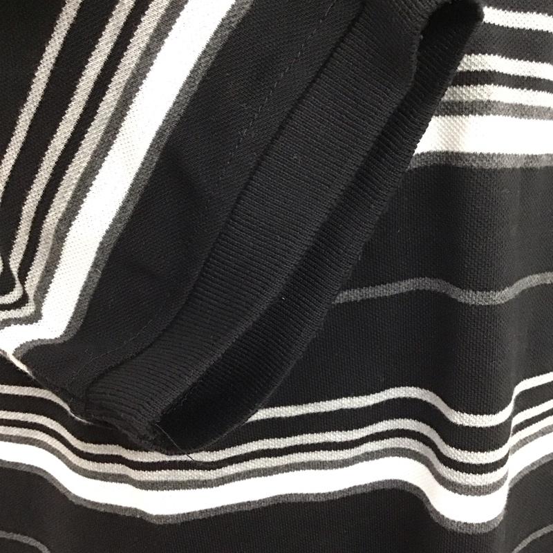 キャルトップ CALTOP ポロシャツ 半袖 S ボーダー柄 黒 / ブラック / X 白 / ホワイト / X 灰 / グレー /  メンズ USED 古着 中古 10111577