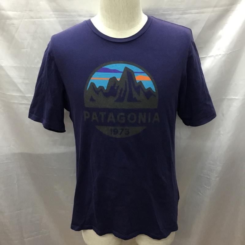 パタゴニア patagonia Tシャツ 半袖 38526SP20 オーガニックコットン XS ロゴ、文字 紺 / ネイビー /  メンズ USED 古着 中古 10117198