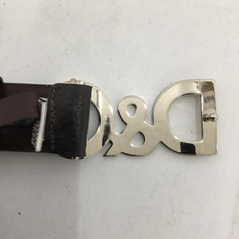 ドルチェアンドガッバーナ DOLCE&GABBANA ベルト・バックル ベルト ロゴバックル レザー D&G ロゴ、文字 ダークブラウン / ダークブラウン /  メンズ USED 古着 中古 10142416