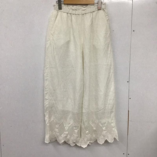 スタディオクリップ studio CLIP ボトムス ボトムス CR214005-2 リネン ぺチパンツ FREE 刺繍 白 / ホワイト /  レディース USED 古着 中古 10133671