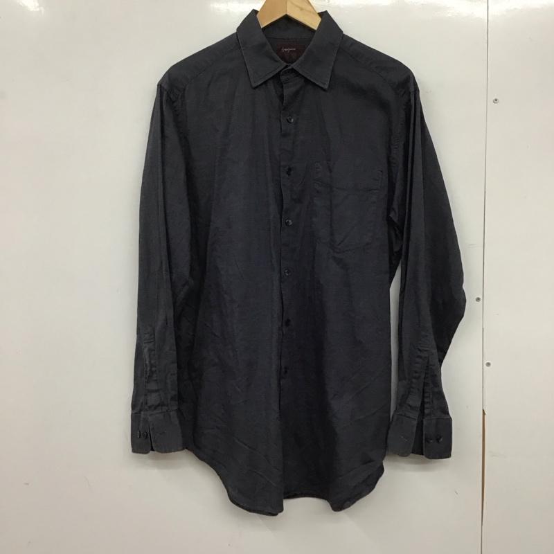 ヨウジヤマモト Yohji Yamamoto シャツ、ブラウス 長袖 長袖シャツ 総柄シャツ カラーシャツ L 総柄 紺 / ネイビー /  メンズ USED 古着 中古 10145044