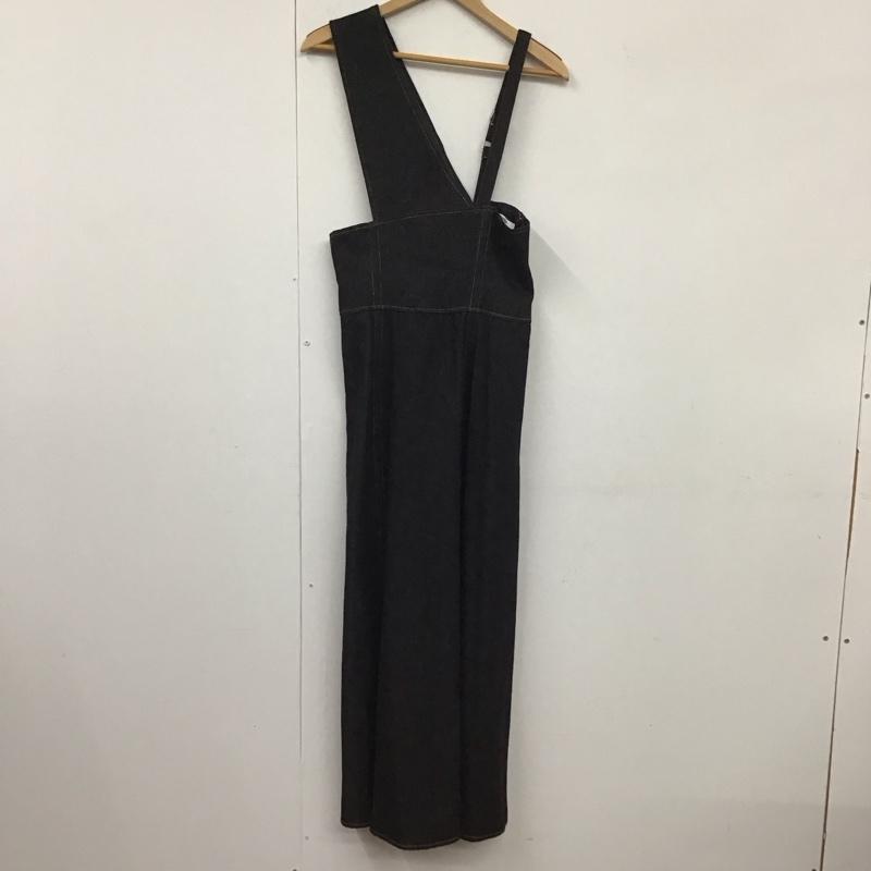 ムルーア MURUA ワンピース ロングスカート 012140302101 アシンメトリーパターンロングワンピース M 無地 黒 / ブラック /  レディース USED 古着 中古 10131526