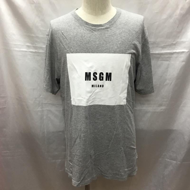 エムエスジーエム MSGM Tシャツ 半袖 半袖カットソー プリントTシャツ クルーネックカットソー S プリント 灰 / グレー /  メンズ USED 古着 中古 10116242