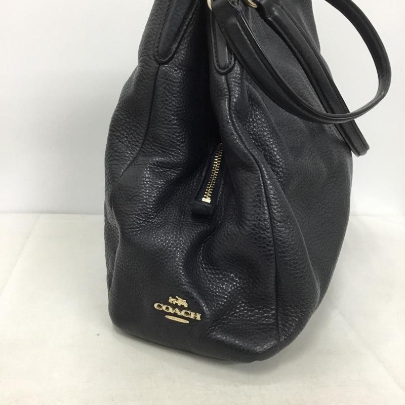 コーチ COACH トートバッグ トートバッグ F35723 レザー ロゴ、文字 紺 / ネイビー /  レディース USED 古着 中古 10141873