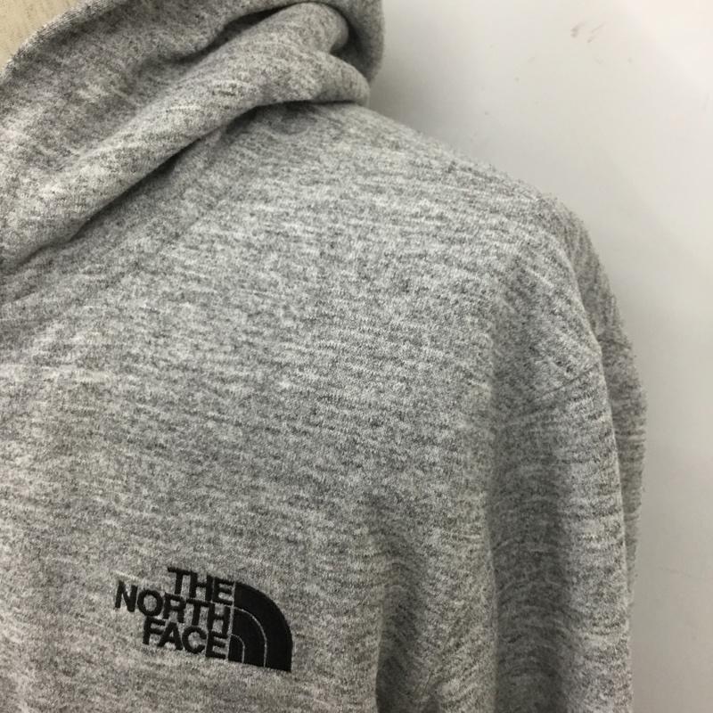 ザノースフェイス THE NORTH FACE パーカー 長袖 NT12037 スクエアロゴフルジップフーディ長袖パーカー スウェット M ロゴ、文字 灰 / グレー /  メンズ USED 古着 中古 10110097