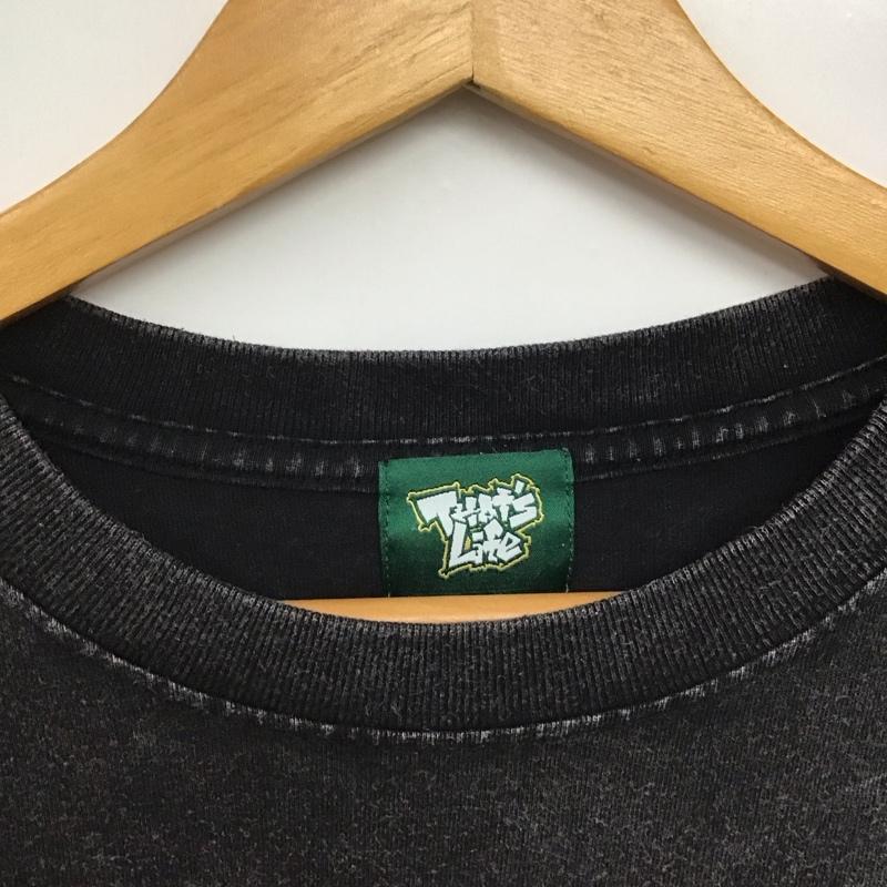 ザッツライフ That s life Tシャツ 半袖 半袖カットソー プリントTシャツ クルーネックカットソー L プリント 黒 / ブラック /  メンズ USED 古着 中古 10142437
