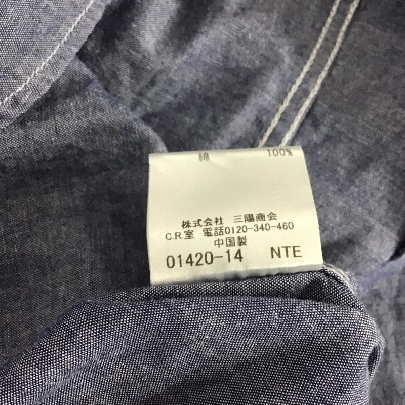 バーバリーブラックレーベル BURBERRY BLACK LABEL シャツ、ブラウス 長袖 D1M15-114-26 2 ワンポイント 青 / ブルー /  メンズ USED 古着 中古 10139606