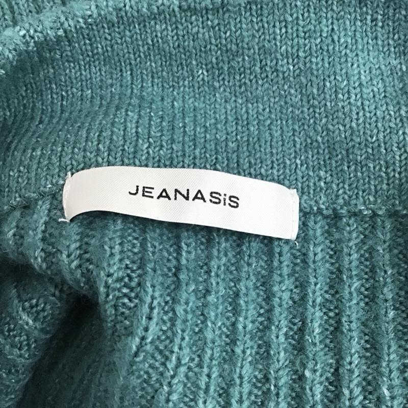 ジーナシス JEANASIS ニット、セーター 長袖 js063598mw サイドスリットニットセーター FREE 無地 緑 / グリーン /  レディース USED 古着 中古 10121486