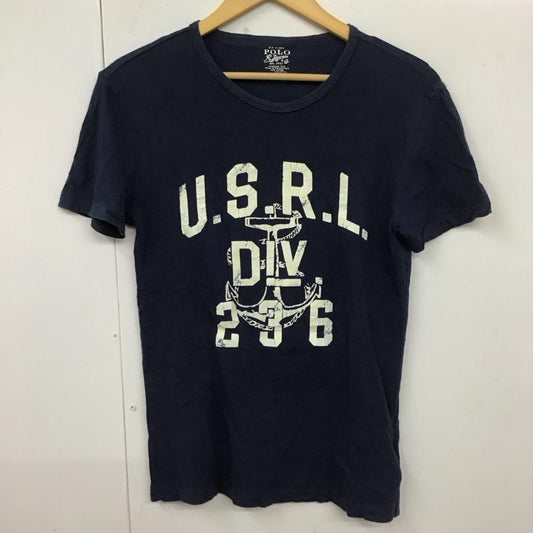 ポロラルフローレン POLO RALPH LAUREN Tシャツ 半袖 半袖カットソー プリントTシャツ クルーネックカットソー S プリント 紺 / ネイビー /  レディース USED 古着 中古 10113041