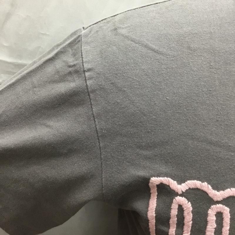ハリウッドランチマーケット HRMARKET Tシャツ 半袖 MOTHER NATURE クルーネック 刺繍 1 ロゴ、文字 灰 / グレー /  メンズ USED 古着 中古 10112377