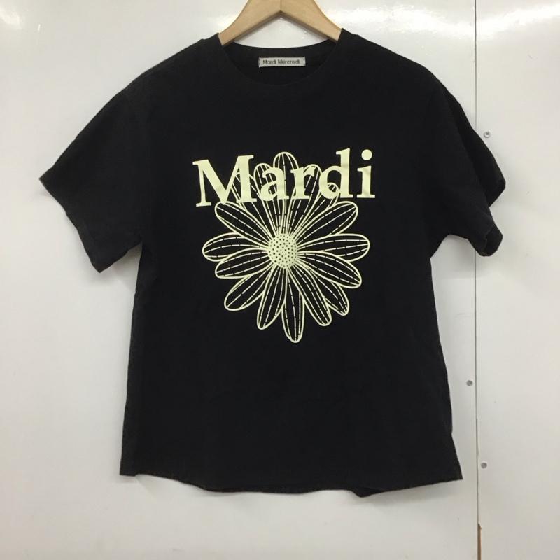 マルディメクルディ MARDI MERCREDI Tシャツ 半袖 半袖カットソー プリントTシャツ クルーネックカットソー FREE プリント 黒 / ブラック /  レディース USED 古着 中古 10142681