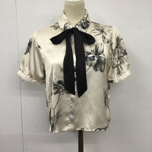 ザラ ZARA シャツ、ブラウス 半袖 半袖シャツ プリントシャツ カラーシャツ S プリント 白 / ホワイト / X 黒 / ブラック /  レディース USED 古着 中古 10126934