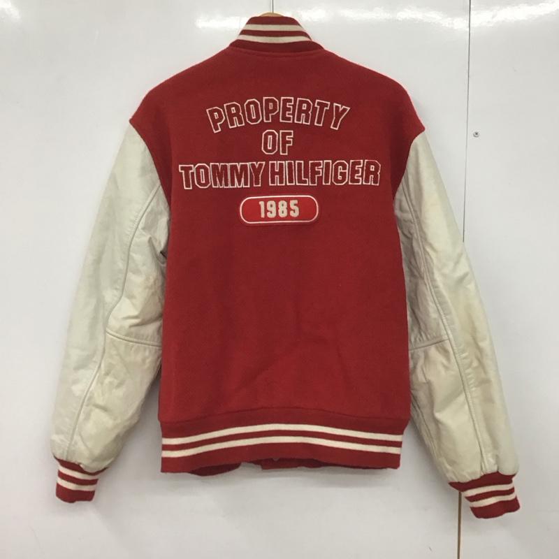 トミーヒルフィガー TOMMY HILFIGER ジャケット、上着 ジャンパー、ブルゾン スタジャン アウター 古着 前ボタン S ロゴ、文字 赤 / レッド /  メンズ USED 古着 中古 10146741