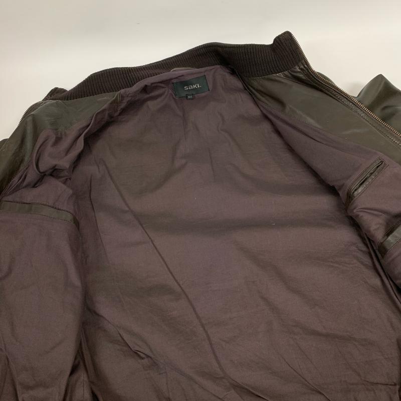 サキ saki ジャケット、上着 レザージャケット 無地 茶 / ブラウン /  メンズ USED 古着 中古 10033740