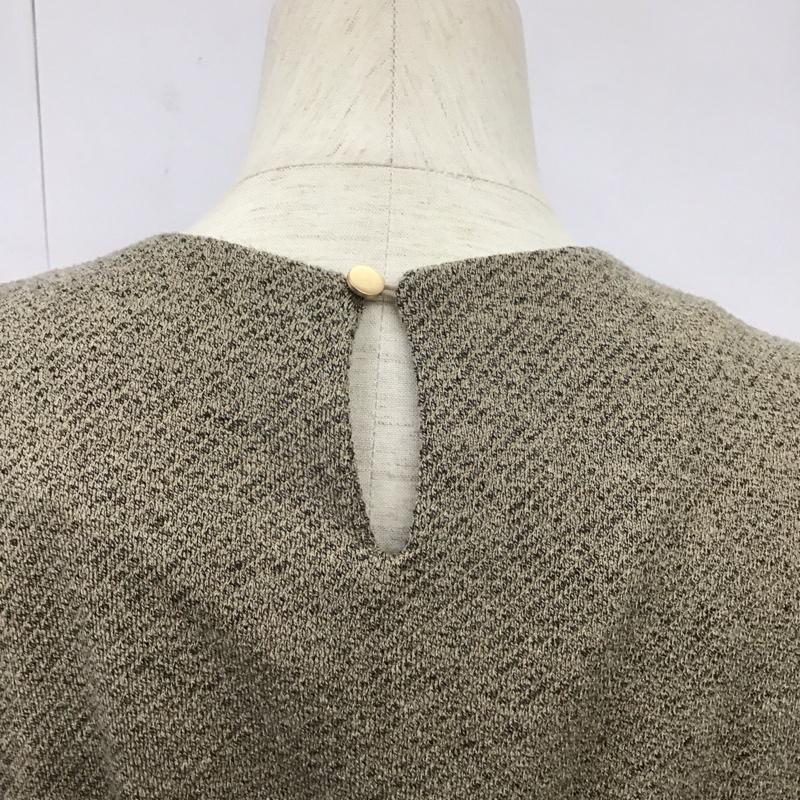 オペークドットクリップ OPAQUE.CLIP ワンピース ロングスカート 637-55200 Dika ツイーディーツイル ウエストタックワンピース 長袖 38 無地 ベージュ / ベージュ /  メンズ USED 古着 中古 10133451