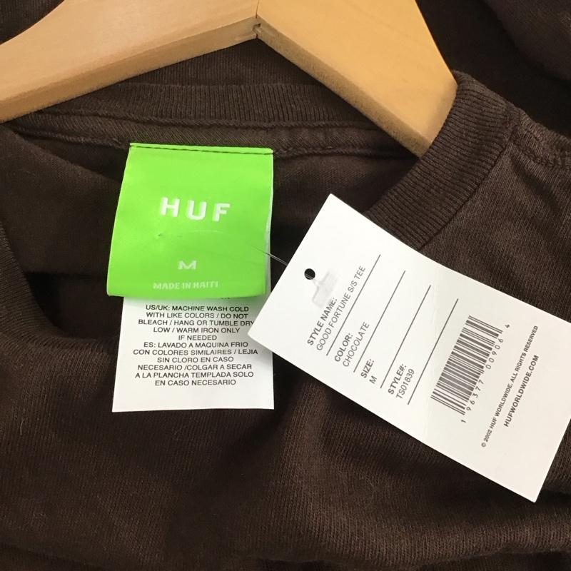 ハフ HUF Tシャツ 半袖 半袖カットソー プリントTシャツ クルーネックカットソー M プリント 茶 / ブラウン /  メンズ USED 古着 中古 10132270