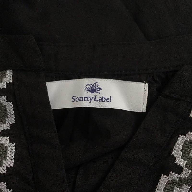 サニーレーベル Sonny Label ワンピース ロングスカート LA85-26K905 フレンチスリーブ FREE 刺繍 黒 / ブラック /  レディース USED 古着 中古 10108615