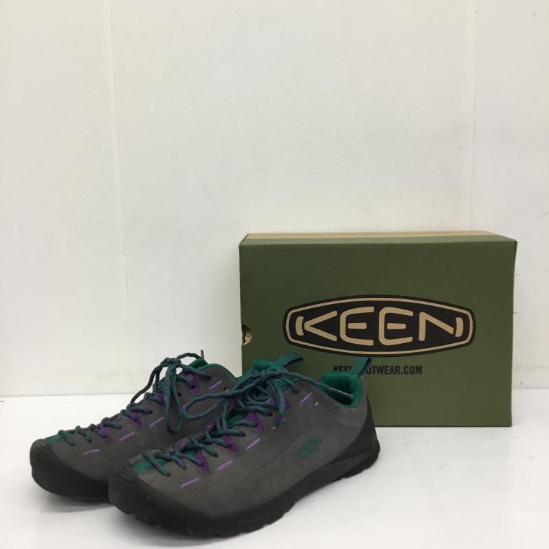 キーン KEEN アウトドアシューズ アウトドアシューズ 1028542 JASPER ジャスパー 26.5cm ロゴ、文字 灰 / グレー / X 緑 / グリーン / X 紫 / パープル /  メンズ USED 古着 中古 10143317