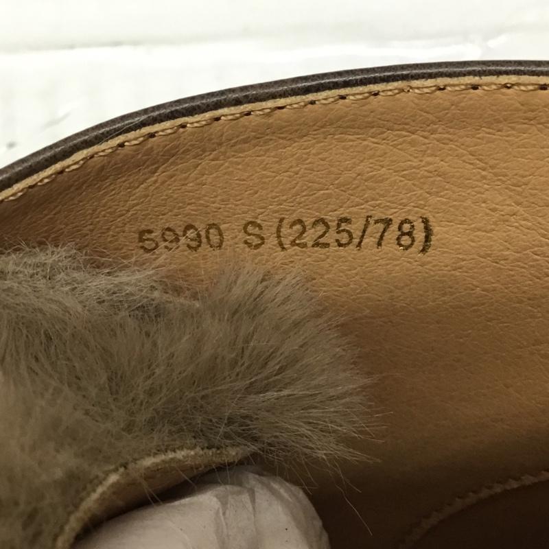マウジー MOUSSY ブーツ ショートブーツ 010EAK52-5990 FAUX FUR TYROLEAN SHOES ファー 箱有 S 無地 茶 / ブラウン /  レディース USED 古着 中古 10108218