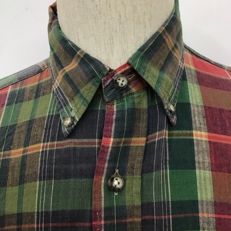 チャップスラルフローレン CHAPSRALPHLAUREN シャツ、ブラウス 半袖 半袖シャツ チェックシャツ ボタンダウンシャツ M チェック マルチカラー / マルチカラー /  メンズ USED 古着 中古 10111135