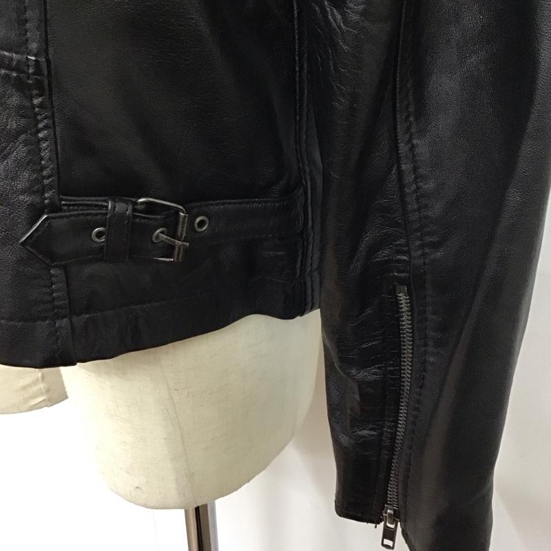ライズ RIDEZ ジャケット、上着 レザージャケット ライダースジャケット ジップアップジャケット アウター レザージャケット XL ロゴ、文字 黒 / ブラック /  メンズ USED 古着 中古 10119146