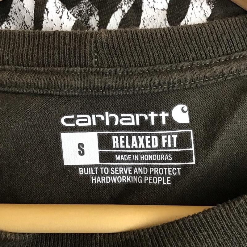カーハート Carhartt Tシャツ 半袖 TK4612-M RELAXED FIT バックプリント S ロゴ、文字 ダークブラウン / ダークブラウン /  メンズ USED 古着 中古 10117753
