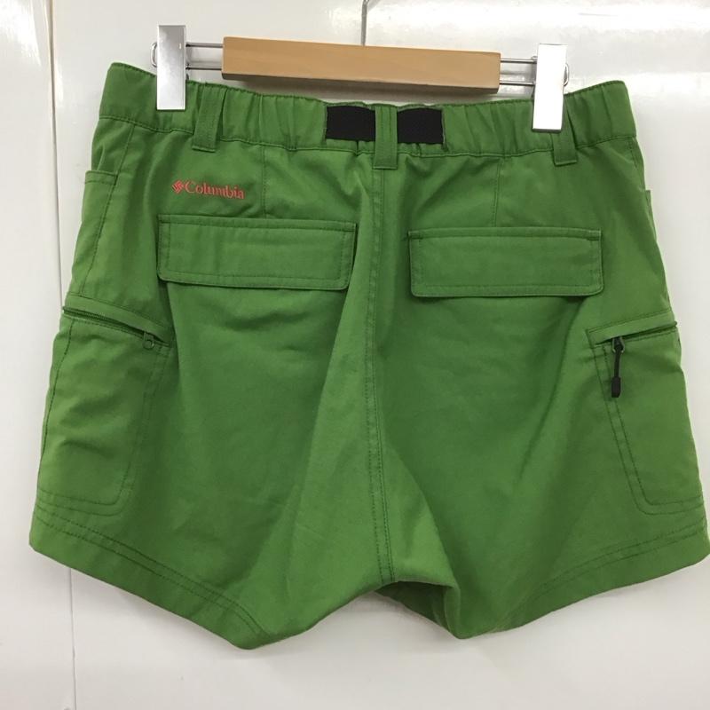 コロンビア Columbia パンツ ショートパンツ ショートパンツ ハーフパンツ カジュアルパンツ L ロゴ、文字 緑 / グリーン /  レディース USED 古着 中古 10128952