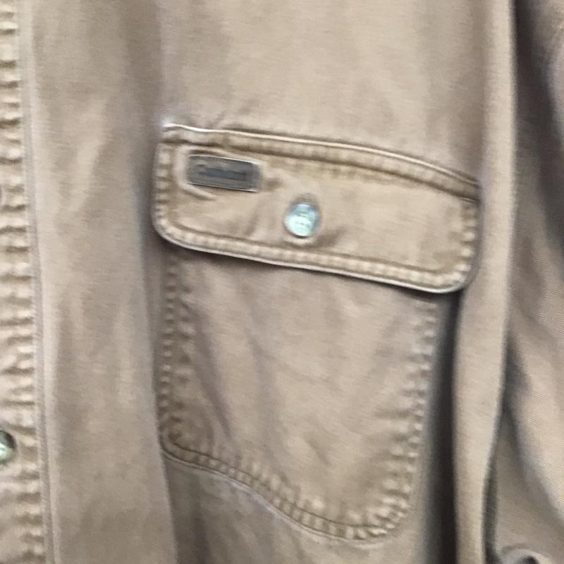 カーハート Carhartt シャツ、ブラウス 長袖 ボタンダウンシャツ 無地 茶 / ブラウン /  メンズ USED 古着 中古 10128545