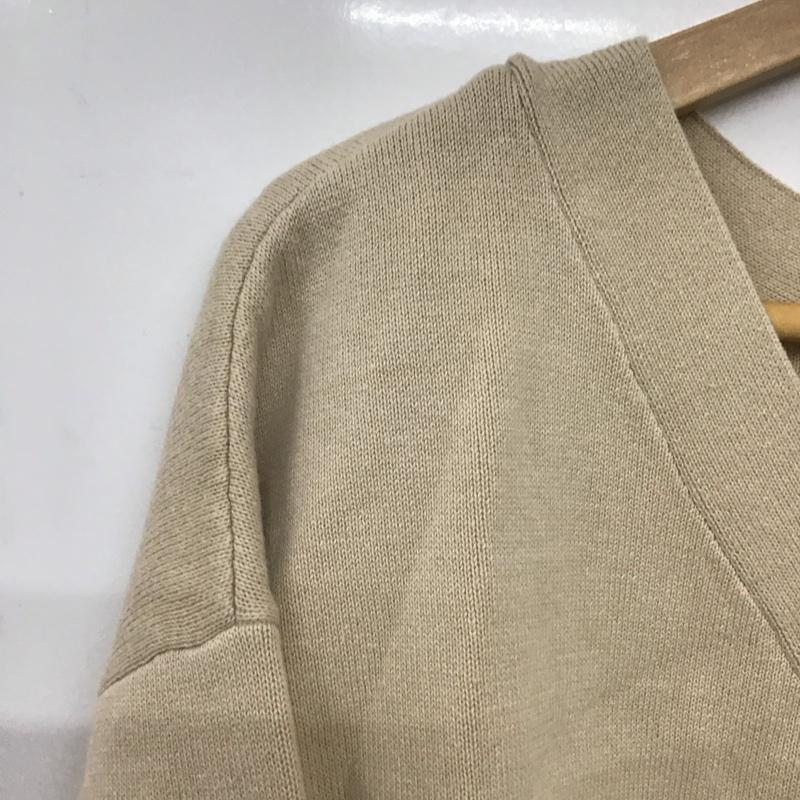 アズールバイマウジー AZUL BY MOUSSY カーディガン 長袖 250EAB70-174H 2WAY SWEATTER BUTTON SHORT PO M 無地 ベージュ / ベージュ /  レディース USED 古着 中古 10142900