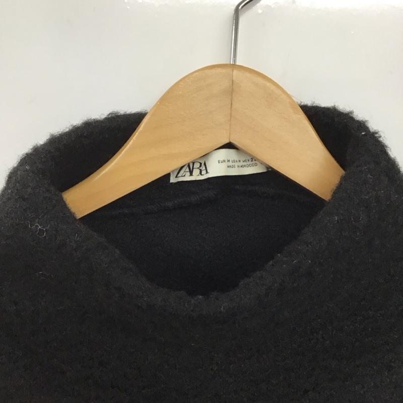 ザラ ZARA ベスト ベスト ニットベスト ノースリーブカットソー プルオーバー M 無地 黒 / ブラック /  レディース USED 古着 中古 10145402
