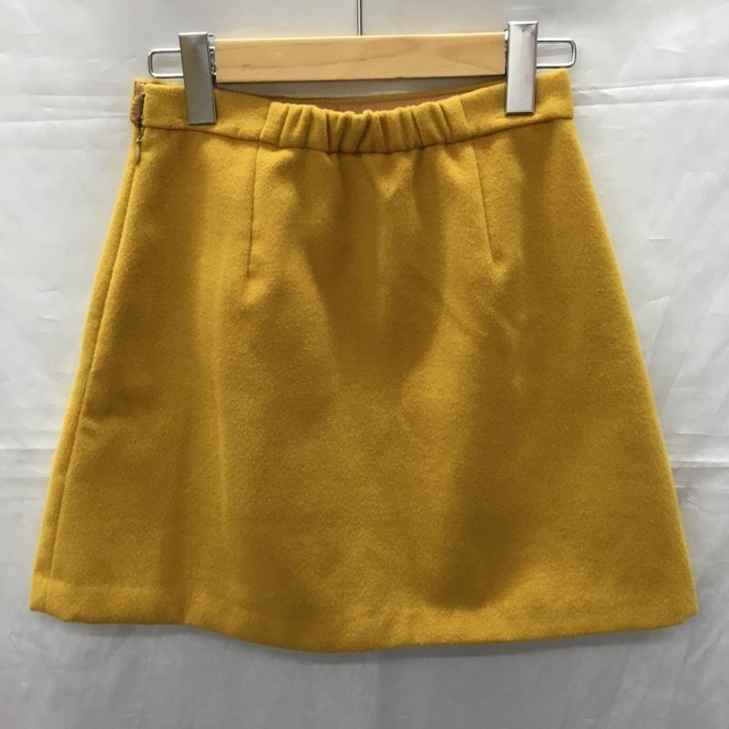 リエンダ rienda スカート ミニスカート ミニスカート フリースタイトスカート カジュアルスカート M 無地 マスタード / マスタード /  レディース USED 古着 中古 10114280
