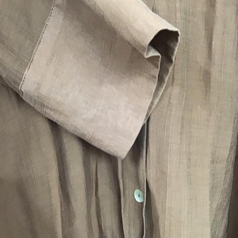 ザラ ZARA ワンピース ロングスカート 長袖ロングワンピース カラーシャツワンピース M 無地 茶 / ブラウン /  レディース USED 古着 中古 10146151