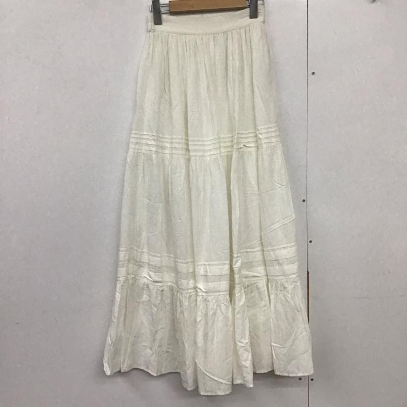 センスオブプレイスバイアーバンリサーチ SENSE OF PLACE by URBAN RESEARCH スカート ロングスカート AA25-25B105 タックティアードスカート 無地 白 / ホワイト /  レディース USED 古着 中古 10140760