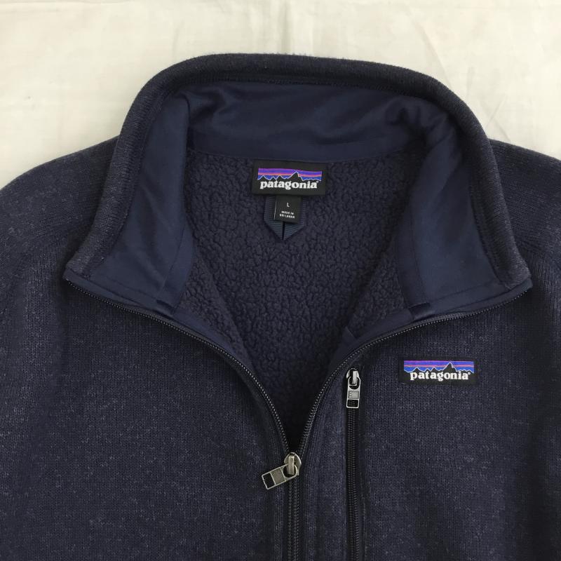 パタゴニア patagonia ジャケット、上着 ジャケット、ブレザー 25528 Better Sweater Jacket L ロゴ、文字 紺 / ネイビー /  メンズ USED 古着 中古 10138532