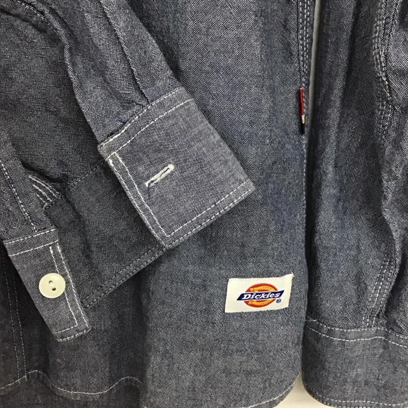 ディッキーズ Dickies シャツ、ブラウス 長袖 長袖シャツ 無地シャツ カラーシャツ L 無地 インディゴ / インディゴ /  メンズ USED 古着 中古 10133173