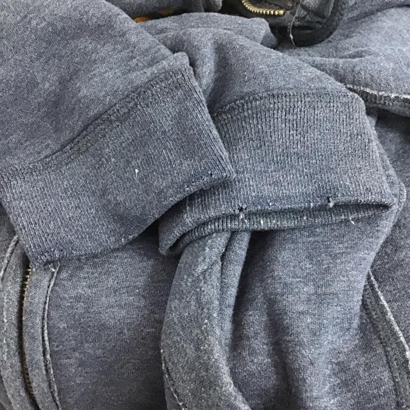 アバクロンビーアンドフィッチ ABERCROMBIE&FITCH パーカー 長袖 ジップアップパーカ XL ロゴ、文字 紺 / ネイビー /  メンズ USED 古着 中古 10145726