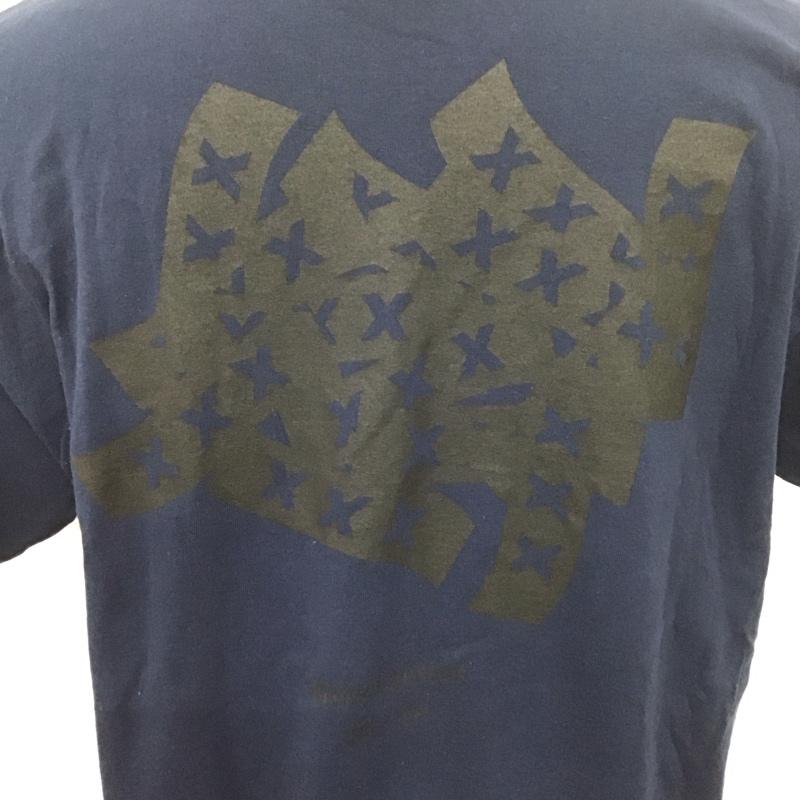 ゴッドセレクショントリプルエックス GOD SELECTION XXX カットソー 半袖 半袖カットソー プリントTシャツ クルーネックカットソー L 無地 紺 / ネイビー /  メンズ USED 古着 中古 10126524
