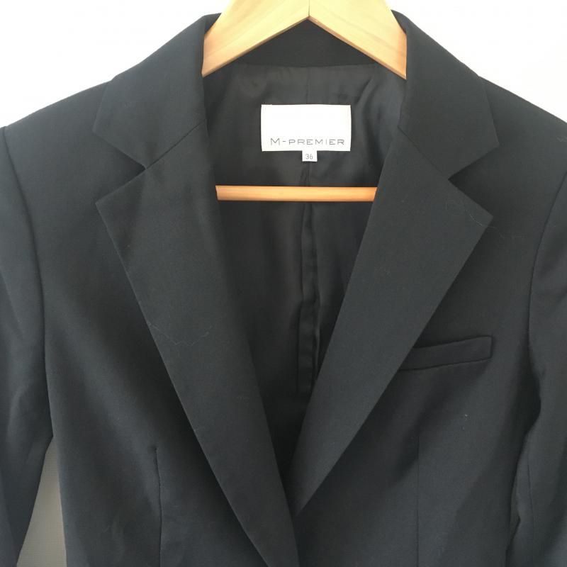 エムプルミエ M-PREMIER ジャケット、上着 ジャケット、ブレザー 36 無地 黒 / ブラック /  レディース USED 古着 中古 10012651