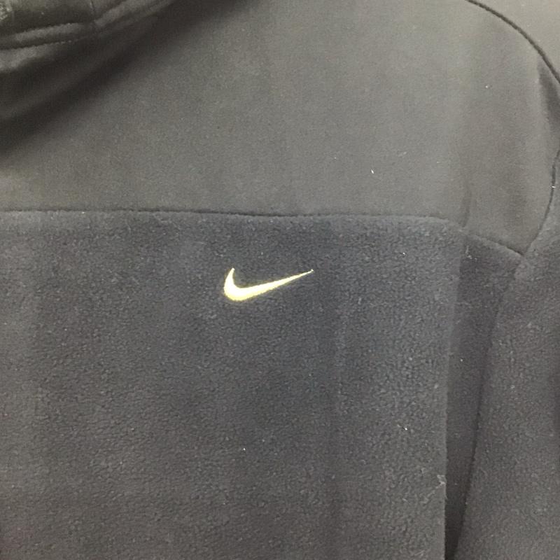 ナイキ NIKE パーカー 長袖 BV5359-010 フリース プルオーバー M ワンポイント 黒 / ブラック / X 金 / ゴールド /  レディース USED 古着 中古 10146387