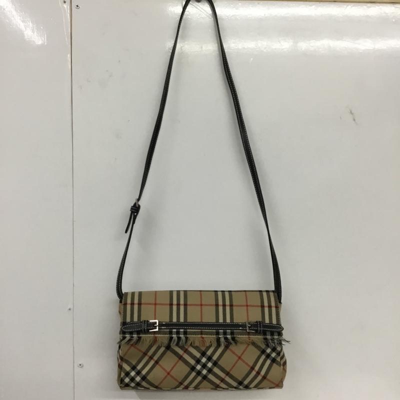 バーバリーブルーレーベル BURBERRY BLUE LABEL ショルダーバッグ ショルダーバッグ ノバチェック フリンジ チェック ベージュ / ベージュ / X 白 / ホワイト / X 黒 / ブラック / X 赤 / レッド /  レディース USED 古着 中古 10144341