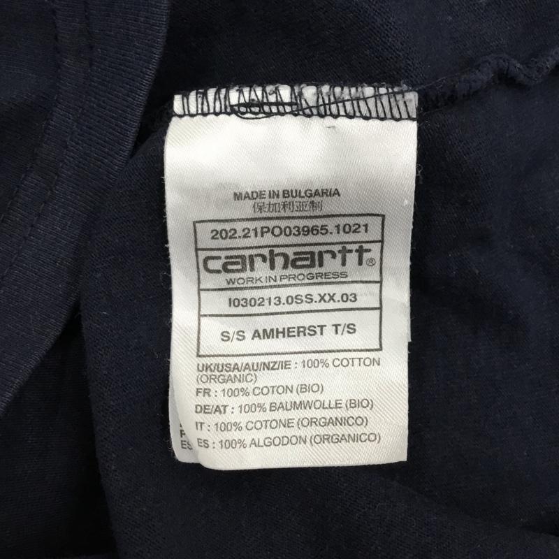 カーハート Carhartt Tシャツ 半袖 半袖カットソー プリントTシャツ クルーネックカットソー XL プリント 紺 / ネイビー /  メンズ USED 古着 中古 10120479