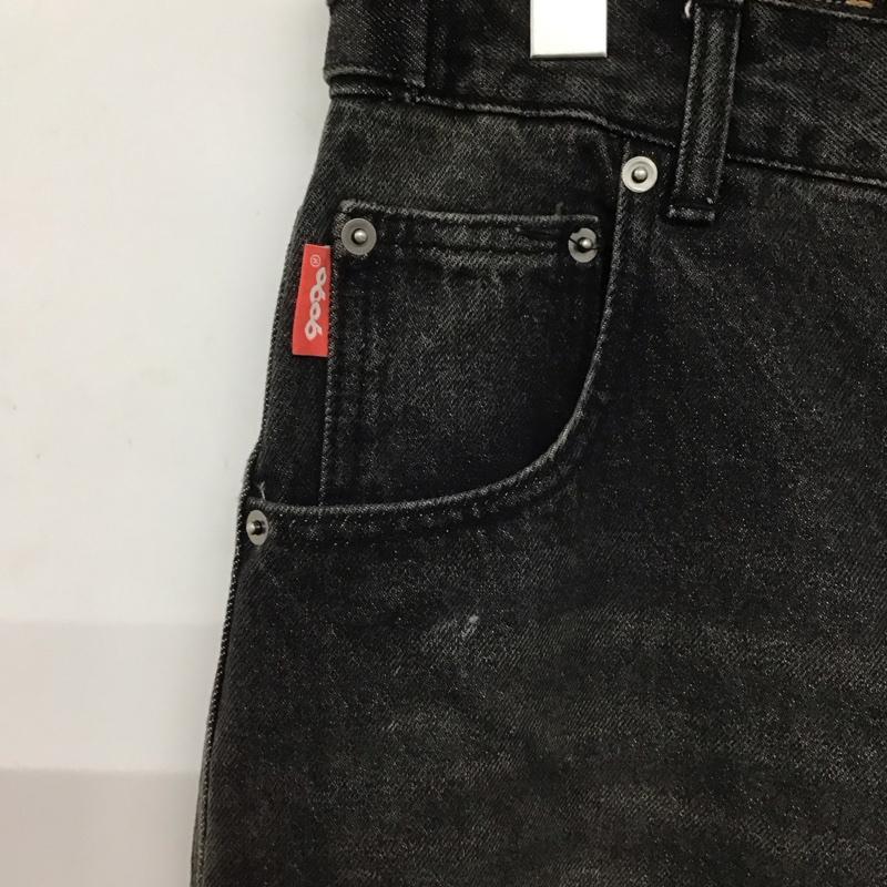 ナインティナインティ 9090 パンツ デニム、ジーンズ nn1792 デニムパンツ ワイドパンツ カジュアルパンツ M ロゴ、文字 ダークグレー / ダークグレー /  メンズ USED 古着 中古 10150740