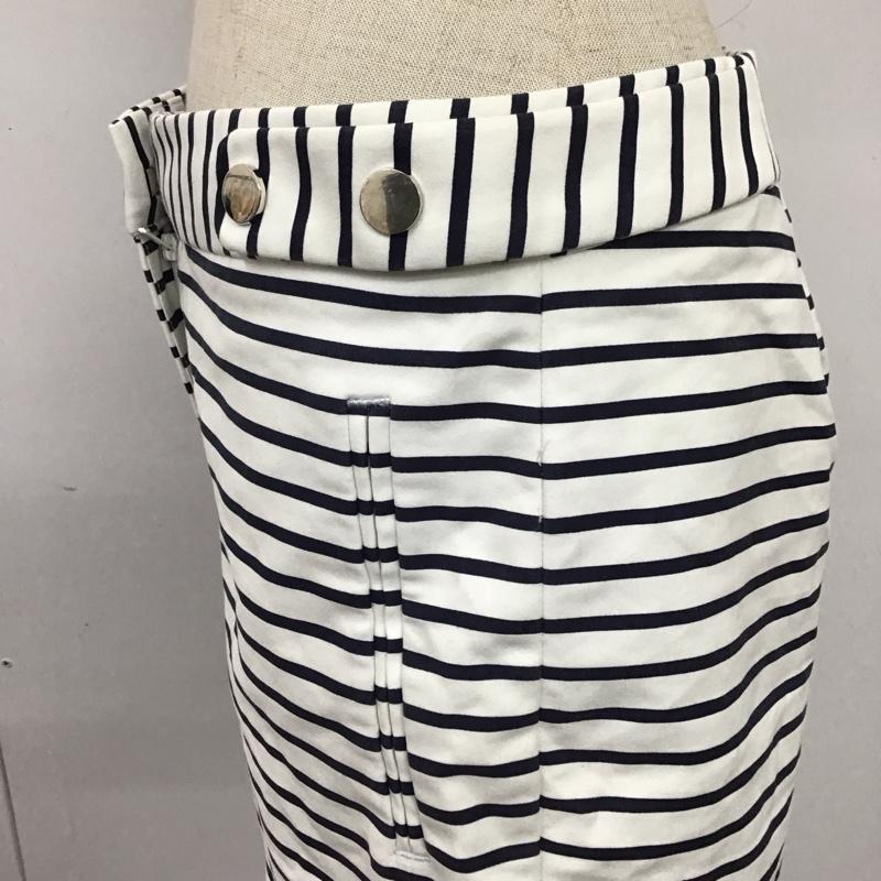 ザラ ZARA パンツ ショートパンツ XS ボーダー柄 白 / ホワイト / X 紺 / ネイビー /  レディース USED 古着 中古 10123194
