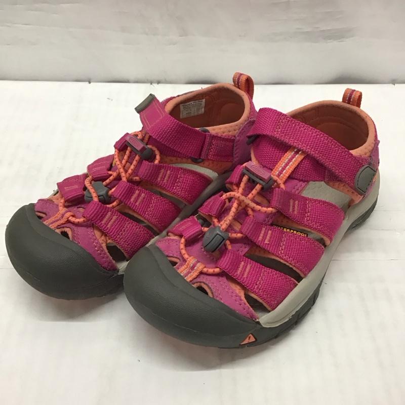 キーン KEEN シューズ シューズ 1014267 Newport H2 サンダル キッズ 20cm アウトドア 20.0cm ロゴ、文字 桃 / ピンク /  ガールズ USED 古着 中古 10115670