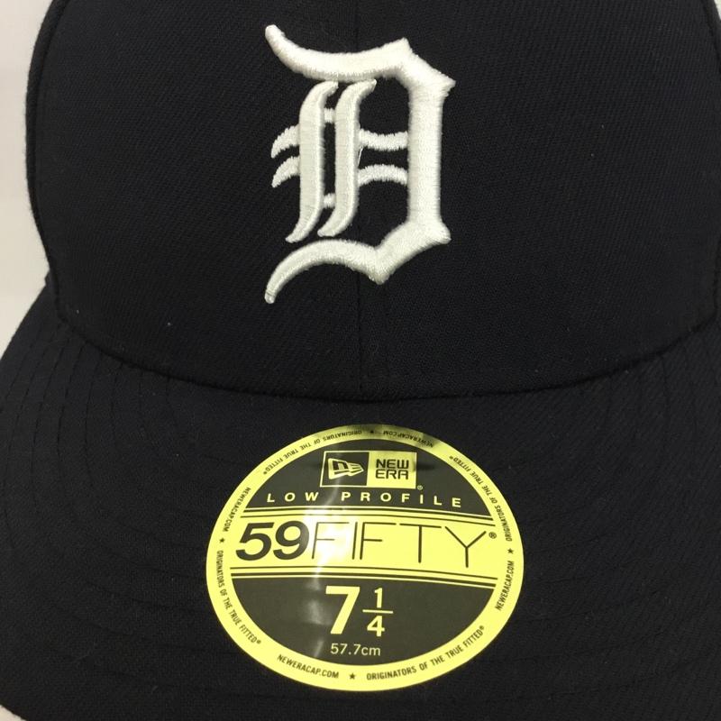 ニューエラ NEW ERA 帽子 キャップ デトロイトタイガース 57.7cm ロゴ、文字 紺 / ネイビー /  メンズ USED 古着 中古 10125184