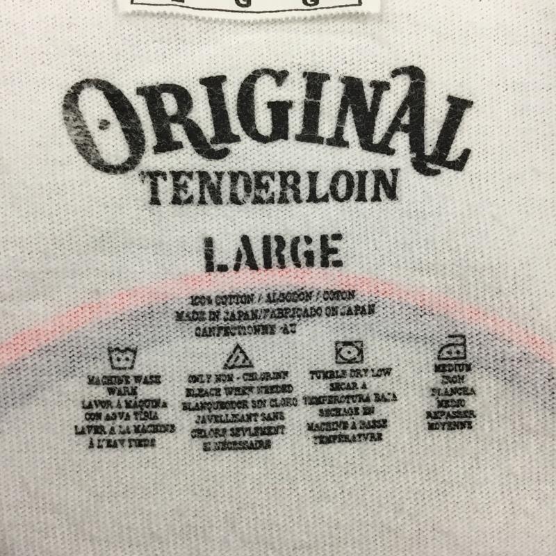 テンダーロイン TENDERLOIN カットソー 長袖 長袖カットソー クルーネックカットソー ロングスリーブカットソー プリントTシャツ L プリント 白 / ホワイト /  メンズ USED 古着 中古 10115160