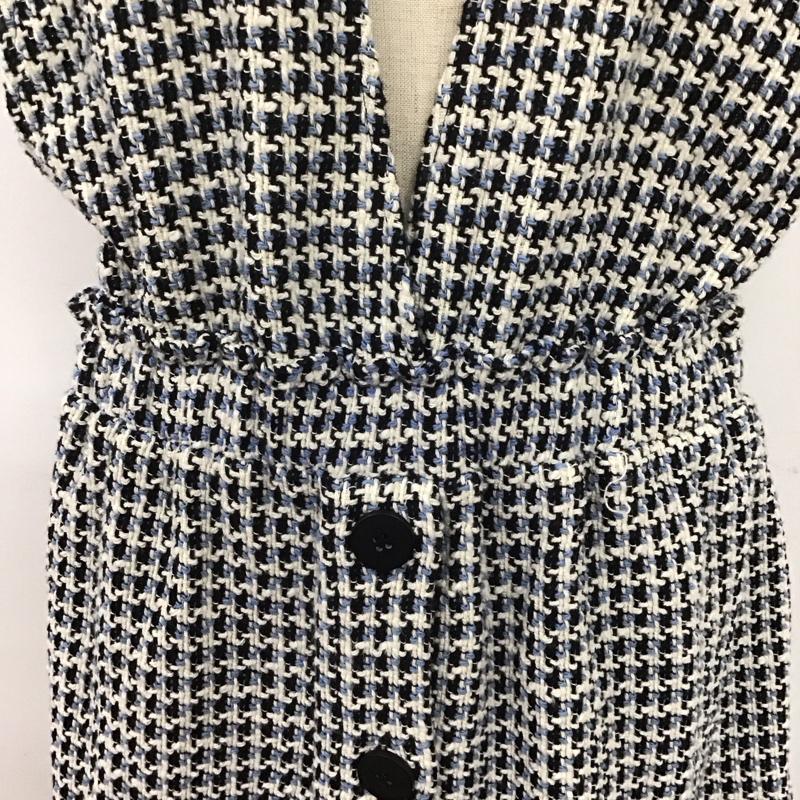 ザラ ZARA ワンピース ミニスカート 2320 170 044 L チェック 白 / ホワイト / X 黒 / ブラック / X 水色 / ライトブルー /  レディース USED 古着 中古 10106705