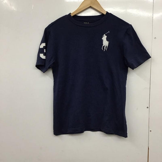 ポロラルフローレン POLO RALPH LAUREN Tシャツ 半袖 半袖カットソー 刺繍Tシャツ クルーネックカットソー M ロゴ、文字 紺 / ネイビー /  レディース USED 古着 中古 10149387